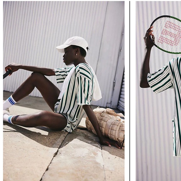 NWOT Free People FP Movement Hot Shot Printer Tee Romper (size S) - Picture 2 of 13